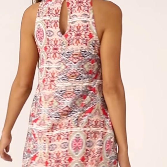 Lulus  Major Red Print Swing mini Dress sz M - Picture 2 of 12